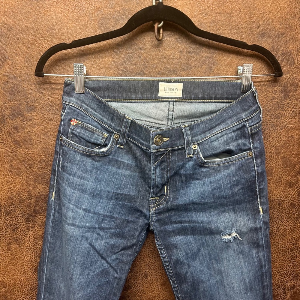 Hudson Blue Jeans Size 25 Intentional Distressing Denim School Fall Classic